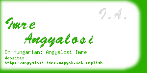 imre angyalosi business card